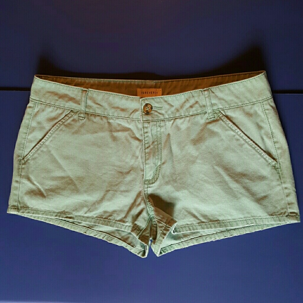 Forever 21 mint green low rise shorts